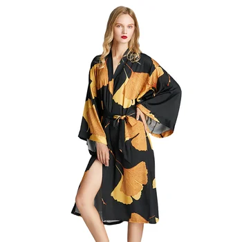 Silk Robes for Women Sexy Lingerie Robe Bathrobe Kimono Sleepwear Nightgown Ladies Long Gowns Black Long Sleeve Night Wear
Silk Robes for Women Sexy Lingerie Robe Bathrobe Kimono Sleepwear Nightgown Ladies Long Gowns Black Long Sleeve Night Wear