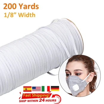 200-Yards Elastic Bands Elastic White Black Braiding Elastic Cording Elastic Rope Length 1/8" Width White Heavy Stretch knitting
200-Yards Elastic Bands Elastic White Black Braiding Elastic Cording Elastic Rope Length 1/8" Width White Heavy Stretch knitting