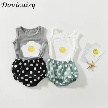 Newborn baby Clothes Cotton Baby Girls Clothes Sleeveless Egg Print Tops and Dot Baby Bloomer Infant Boys Clothes Set
Newborn baby Clothes Cotton Baby Girls Clothes Sleeveless Egg Print Tops and Dot Baby Bloomer Infant Boys Clothes Set