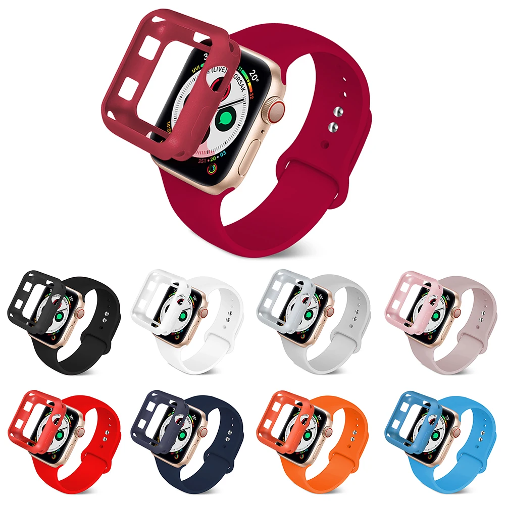 Soft Silicone Case for Apple Watch 5 4 3 2 1 42MM 38MM Cover Full Protection Shell for iWatch 5 40MM 44MM Watch Bumper
Soft Silicone Case for Apple Watch 5 4 3 2 1 42MM 38MM Cover Full Protection Shell for iWatch 5 40MM 44MM Watch Bumper