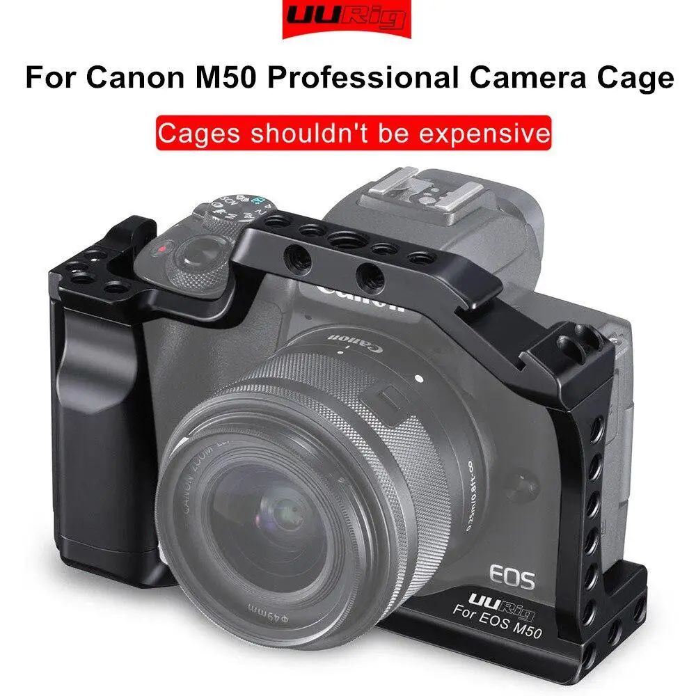 UURig C-M50 Professional DSLR Camera Cage for Canon M50 M5 Arca Quick Release Cage for EOS M50 Hot Shoe Arri Hole 1/4" 3/8" r60
UURig C-M50 Professional DSLR Camera Cage for Canon M50 M5 Arca Quick Release Cage for EOS M50 Hot Shoe Arri Hole 1/4" 3/8" r60