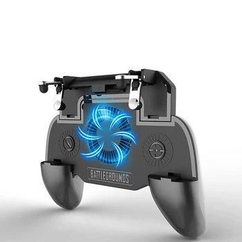 Mobile Joystick Controller Gamepad Metal L1R1Button Gamepad for PUBG iOS Android Six 6 Finger Operating Gamepad With Cooling Fan
Mobile Joystick Controller Gamepad Metal L1R1Button Gamepad for PUBG iOS Android Six 6 Finger Operating Gamepad With Cooling Fan
