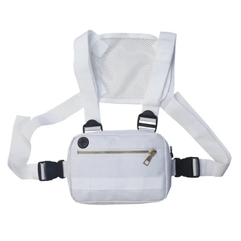 Men Chest Bag Small Hip Hop Streetwear Functional Chest Bag Cross Shoulder Bag Adjustable Streetwear Bags Waist Packs White 
Men Chest Bag Small Hip Hop Streetwear Functional Chest Bag Cross Shoulder Bag Adjustable Streetwear Bags Waist Packs White