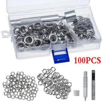 100 Sets Copper Eyelets With Washer & Tool DIY Round Eyelet Grommets Sewing Clothes Accessory Buttons DIY Tool Set
100 Sets Copper Eyelets With Washer & Tool DIY Round Eyelet Grommets Sewing Clothes Accessory Buttons DIY Tool Set