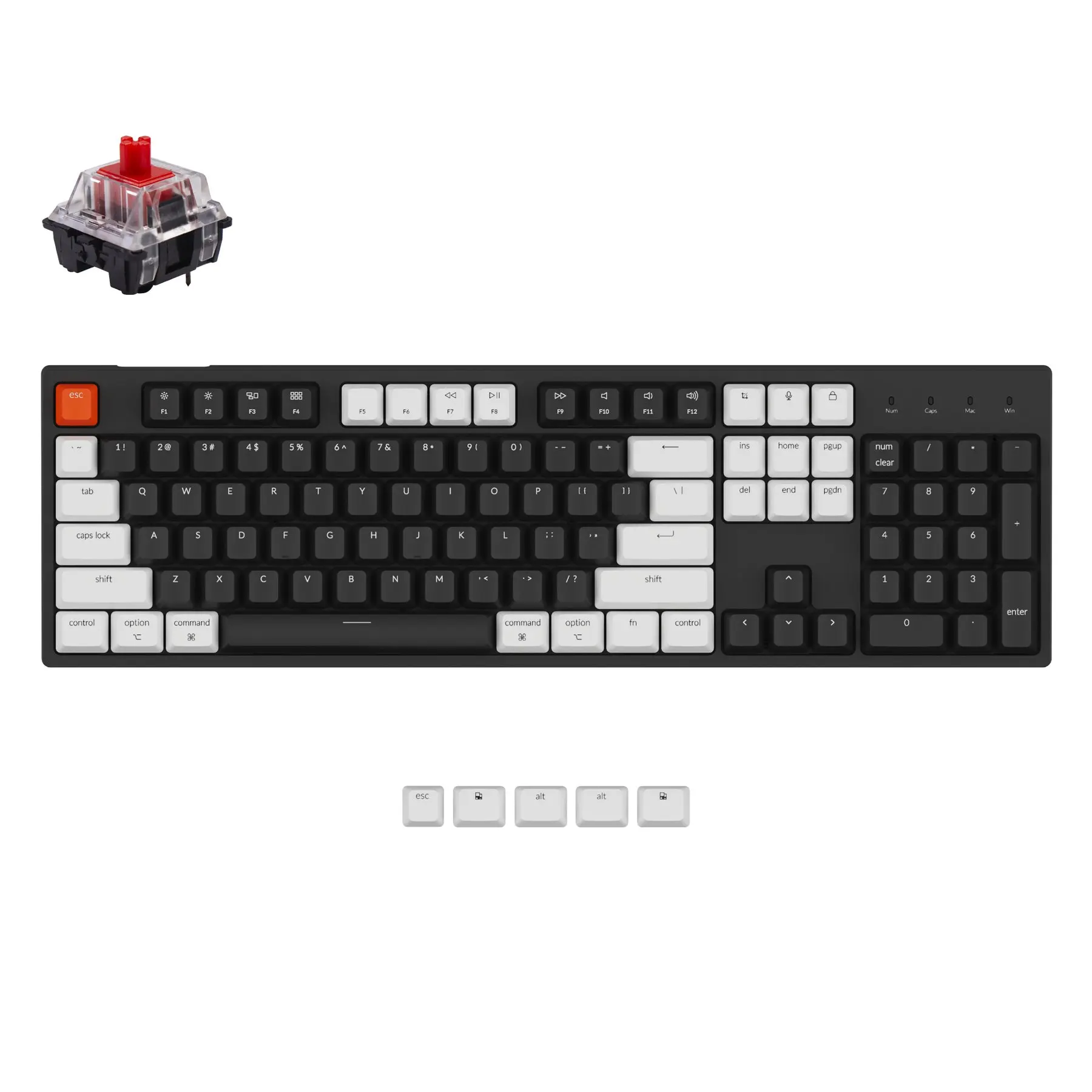 Keychron C2 K 104 Keys Wired Type-C Mechanical Keyboard Switch for Mac Windows | Компьютеры и офис