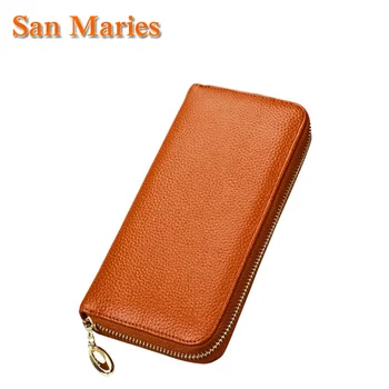 San Maries Fashion Women Wallets Long Style Multi-functional Wallet Coin Purse Zipper Genuine leather Female Clutch Card Holder 
San Maries Fashion Women Wallets Long Style Multi-functional Wallet Coin Purse Zipper Genuine leather Female Clutch Card Holder