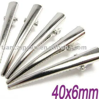 1000pcs Rhodium Plated round top metal hair alligator clip 40x6mm Hair jewelry Accessories Fittings Components
1000pcs Rhodium Plated round top metal hair alligator clip 40x6mm Hair jewelry Accessories Fittings Components
