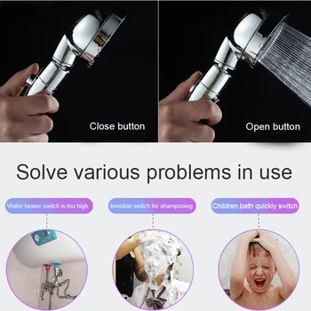 High Pressure Showerhead Handheld Shower Head 3-level Adjustable with Setting TP899
High Pressure Showerhead Handheld Shower Head 3-level Adjustable with Setting TP899