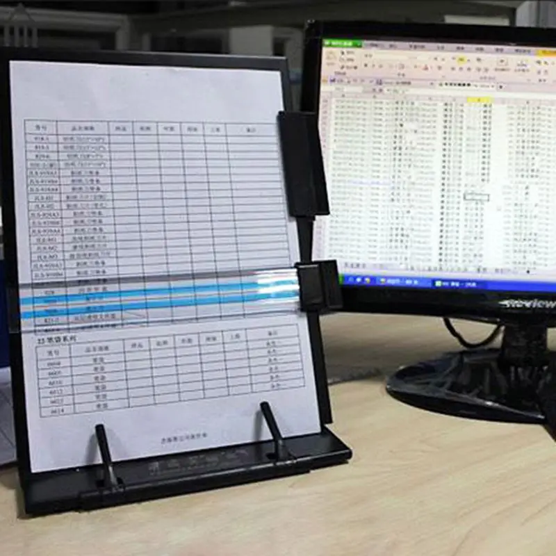 Metal Adjustable Computer Document Holder Book Rack Stand Reading Typing Frame Office
