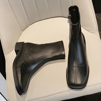 cow Leather Women Boots Basic ladies Shoes woman low Square Heels Party Shoes Woman Autumn Winter Night Club Pumps
cow Leather Women Boots Basic ladies Shoes woman low Square Heels Party Shoes Woman Autumn Winter Night Club Pumps