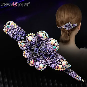 Retro Luxury Austria Rhinestones Hair pins Fashion Flower Crystal women Hair Clip Wedding Hair Accessories With Gift box
Retro Luxury Austria Rhinestones Hair pins Fashion Flower Crystal women Hair Clip Wedding Hair Accessories With Gift box