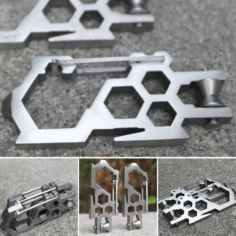 Hexagon Shape Carabiner Stainless Steel Tactical Multi Function Multi Tool Locking Carabiners Climbing EDC Keychain Key Ring
Hexagon Shape Carabiner Stainless Steel Tactical Multi Function Multi Tool Locking Carabiners Climbing EDC Keychain Key Ring