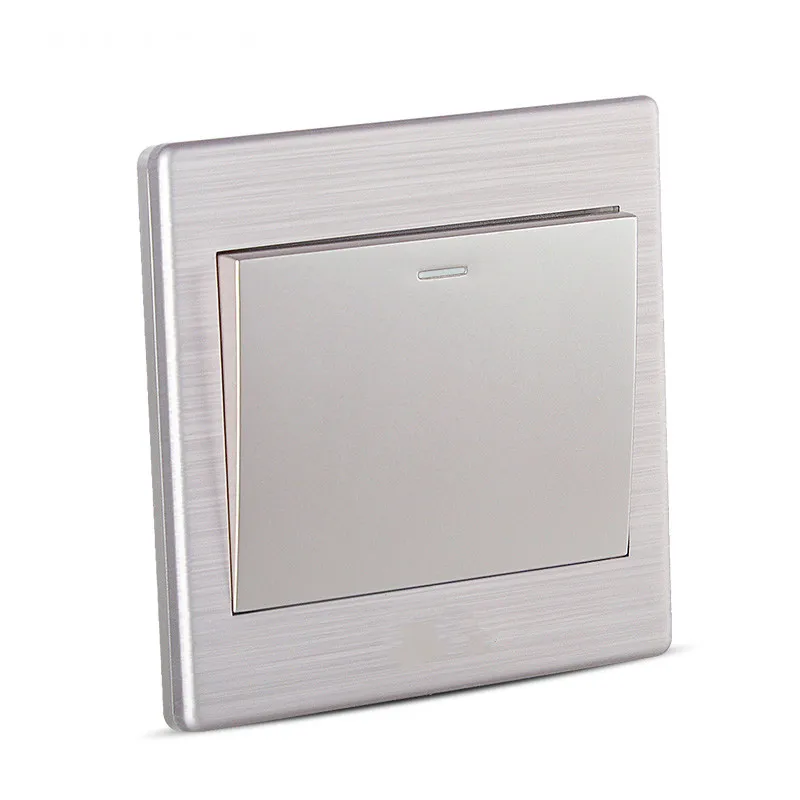 Switch Simple fashion texture installed panel aluminum brushed purple single control switch socket panel
Switch Simple fashion texture installed panel aluminum brushed purple single control switch socket panel