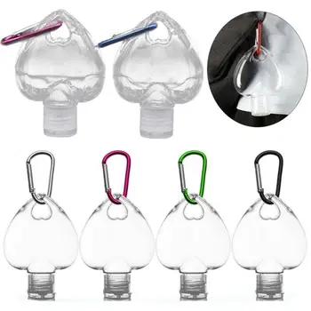 30/50ml Portable Heart Shape Empty Hand Sanitizer Bottle With Key Ring Hook travel Refillable empty Bottle Alcohol Containers
30/50ml Portable Heart Shape Empty Hand Sanitizer Bottle With Key Ring Hook travel Refillable empty Bottle Alcohol Containers