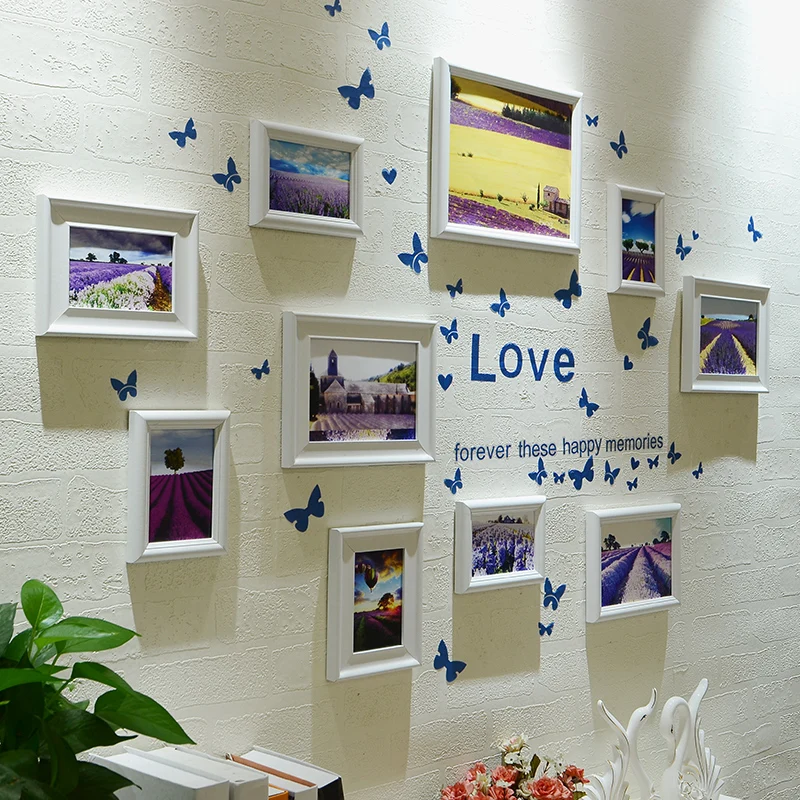 2017 Photo Frames Set With Butterfly Stick Home Decor Wall Hanging Photo Frames Combination 10pcs Two Style Picture Frames Set
2017 Photo Frames Set With Butterfly Stick Home Decor Wall Hanging Photo Frames Combination 10pcs Two Style Picture Frames Set