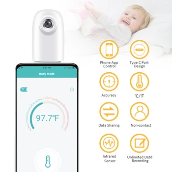 Non-contact IR Infrared Sensor Forehead Body/Object Thermometer Temperature Measurement Cell Phone App Control for Baby Adults
Non-contact IR Infrared Sensor Forehead Body/Object Thermometer Temperature Measurement Cell Phone App Control for Baby Adults