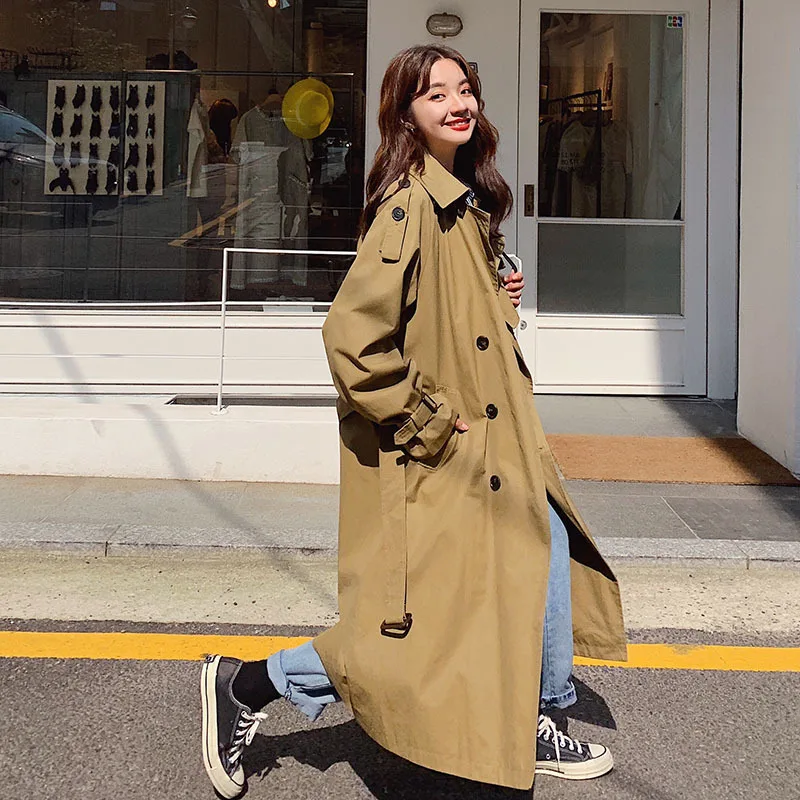 Photo Shoot 2019 Spring And Autumn New Style Korean-style Loose Khaki Double Breasted Mid-length Lace-up Trench Coat Women's Fas
Photo Shoot 2019 Spring And Autumn New Style Korean-style Loose Khaki Double Breasted Mid-length Lace-up Trench Coat Women's Fas