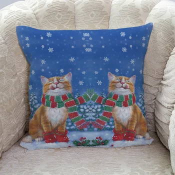 Cute Christmas Pet Cat Pillow Covers Cases Cushion Pillowcase Square Print
Cute Christmas Pet Cat Pillow Covers Cases Cushion Pillowcase Square Print