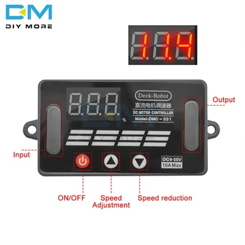 DMC-331 PWM DC Motor Speed Controller 10A 8V-55V LED Digital Display Switch Accelerate Decelerate power-off Permanent Memory
DMC-331 PWM DC Motor Speed Controller 10A 8V-55V LED Digital Display Switch Accelerate Decelerate power-off Permanent Memory