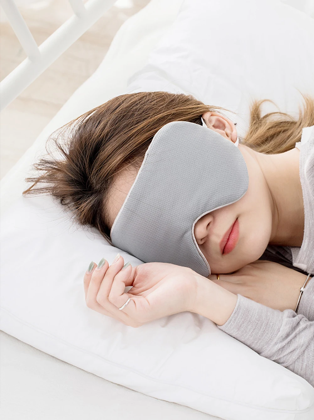 الأردن وجودي قناع عين التظليل النوم الإغاثة العين التعب على الوجهين المتاحة تنفس الحرير الجليد لصقة عين التحكم الذكي عن بعد aliexpress