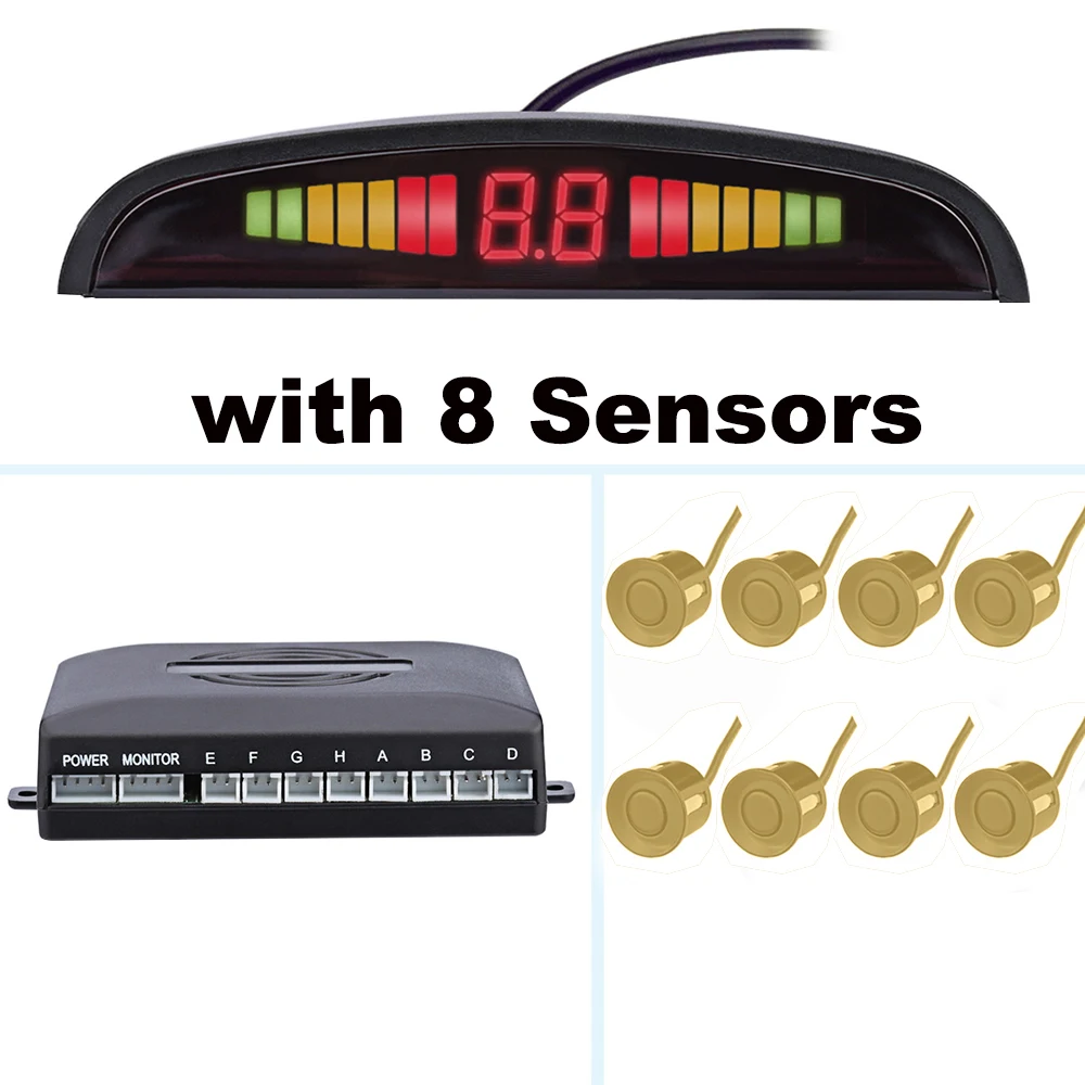 Car Automatic Parktronic LED Parking Sensor with 8 Sensors Reversing Buzzer Detector System Spare Parking Radar Monitor
Car Automatic Parktronic LED Parking Sensor with 8 Sensors Reversing Buzzer Detector System Spare Parking Radar Monitor