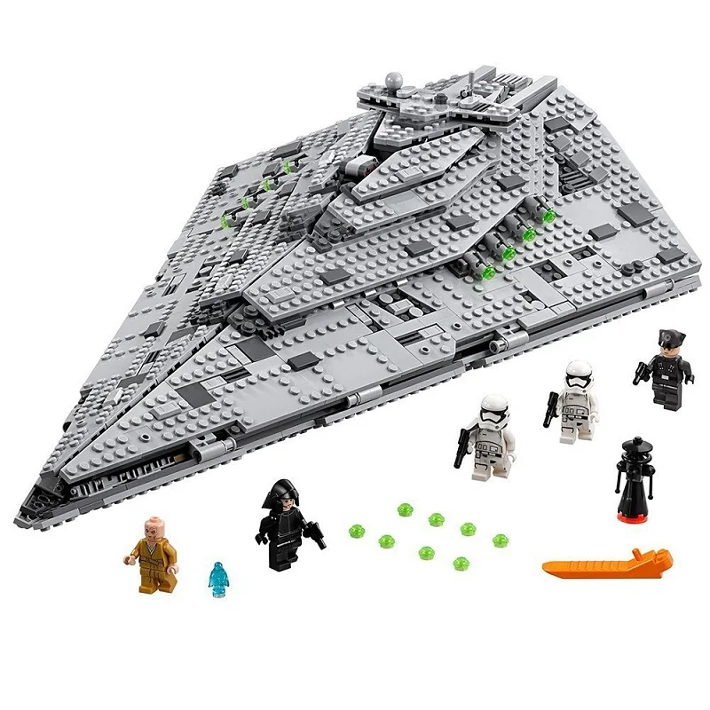 1457Pcs Star Wars Building Block Destroyer Set Model The Force Awakens Movie Periphery Bricks Toys DIY Development Toys For Kids
1457Pcs Star Wars Building Block Destroyer Set Model The Force Awakens Movie Periphery Bricks Toys DIY Development Toys For Kids