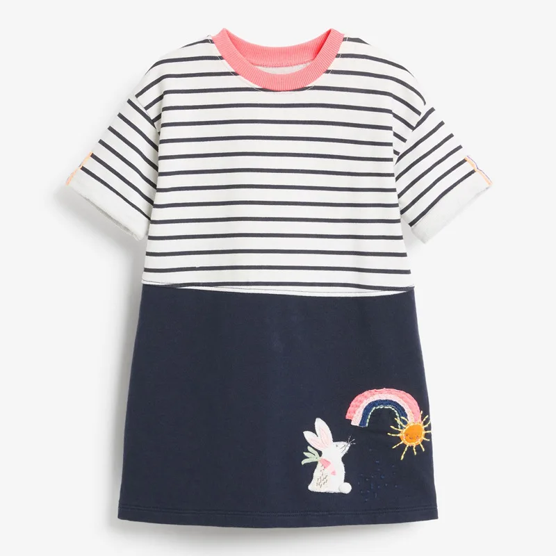 Little maven 2022 Baby Girls New Fashion Summer Dress Casual Rainbow Unicorn Lined Children Cotton Clothes Soft for Kids 2-7year Little maven 2022 Baby Girls New Fashion Summer Dress Casual Rainbow Unicorn Lined Children Cotton Clothes Soft for Kids 2-7year