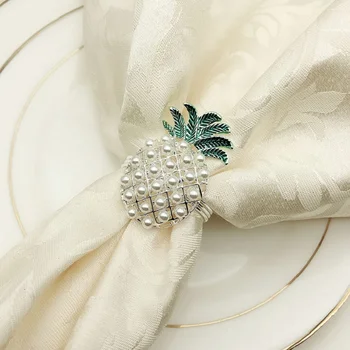 6/12PC Napkin Rings Pineapple Shape Pearl Beaded Gold Christening Bangle Metal Napkin Holder Wedding Party Birthdays Table Decor
6/12PC Napkin Rings Pineapple Shape Pearl Beaded Gold Christening Bangle Metal Napkin Holder Wedding Party Birthdays Table Decor