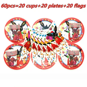 60/30pcs Bing Bunny Theme Kids Birthday Party Decoration Paper Cups Plates Flags Disposable Tableware Set Baby Shower Supplies
60/30pcs Bing Bunny Theme Kids Birthday Party Decoration Paper Cups Plates Flags Disposable Tableware Set Baby Shower Supplies
