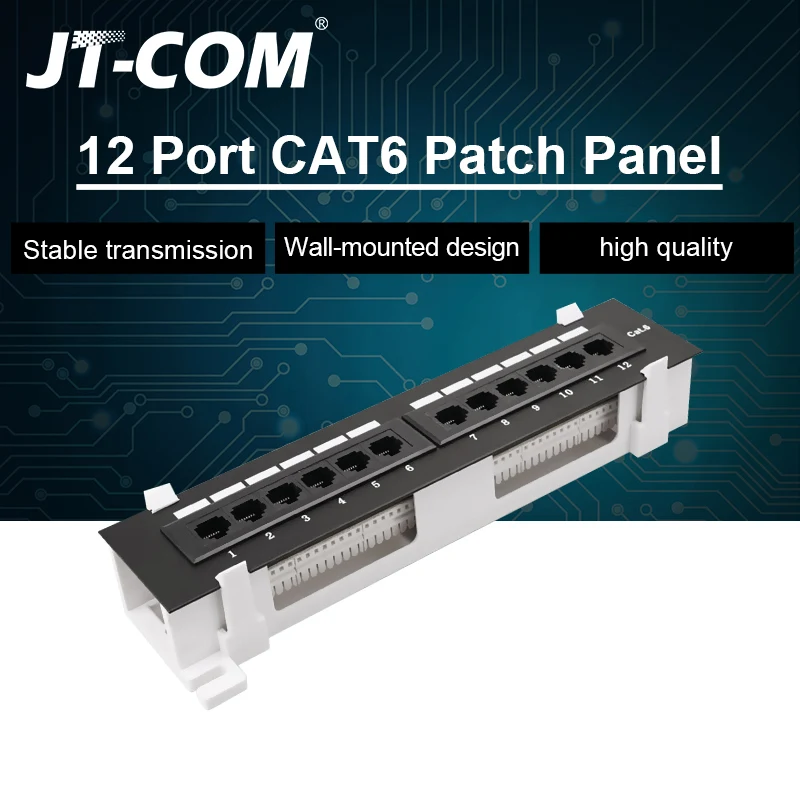 CAT6 12 Port RJ45 Patch Panel UTP LAN Network Adapter Cable Connector RJ45 Networking Wall Mount Rack
CAT6 12 Port RJ45 Patch Panel UTP LAN Network Adapter Cable Connector RJ45 Networking Wall Mount Rack
