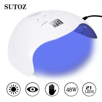 48W USB Nail Lamp Infrared intelligent induction Intelligent display time 21 LED/UV Double light source lamp beads
48W USB Nail Lamp Infrared intelligent induction Intelligent display time 21 LED/UV Double light source lamp beads