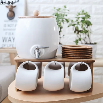 Ceramic Cold Kettle 6 Cups High Temperature Resistant Large Capacity 2.3L Cold Kettle Cup Living Room Cold Kettle Set
Ceramic Cold Kettle 6 Cups High Temperature Resistant Large Capacity 2.3L Cold Kettle Cup Living Room Cold Kettle Set