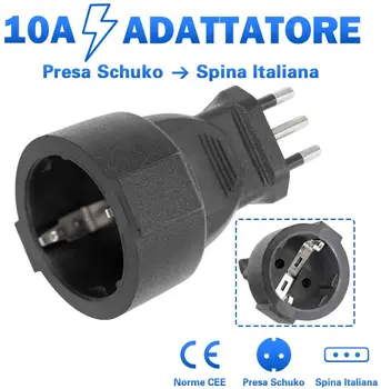 EV Charger electric vehicle Adapter - German Plug, Small Italian Plug 10A 2.2kw 
EV Charger electric vehicle Adapter - German Plug, Small Italian Plug 10A 2.2kw