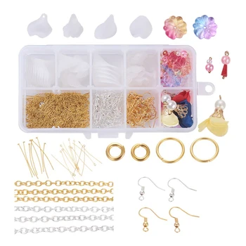 DIY Earring Making Sets with Iron Cable Chain Bracelet Making Resin Cabochons Metal Findings Mixed Color 11x7x3cm
DIY Earring Making Sets with Iron Cable Chain Bracelet Making Resin Cabochons Metal Findings Mixed Color 11x7x3cm