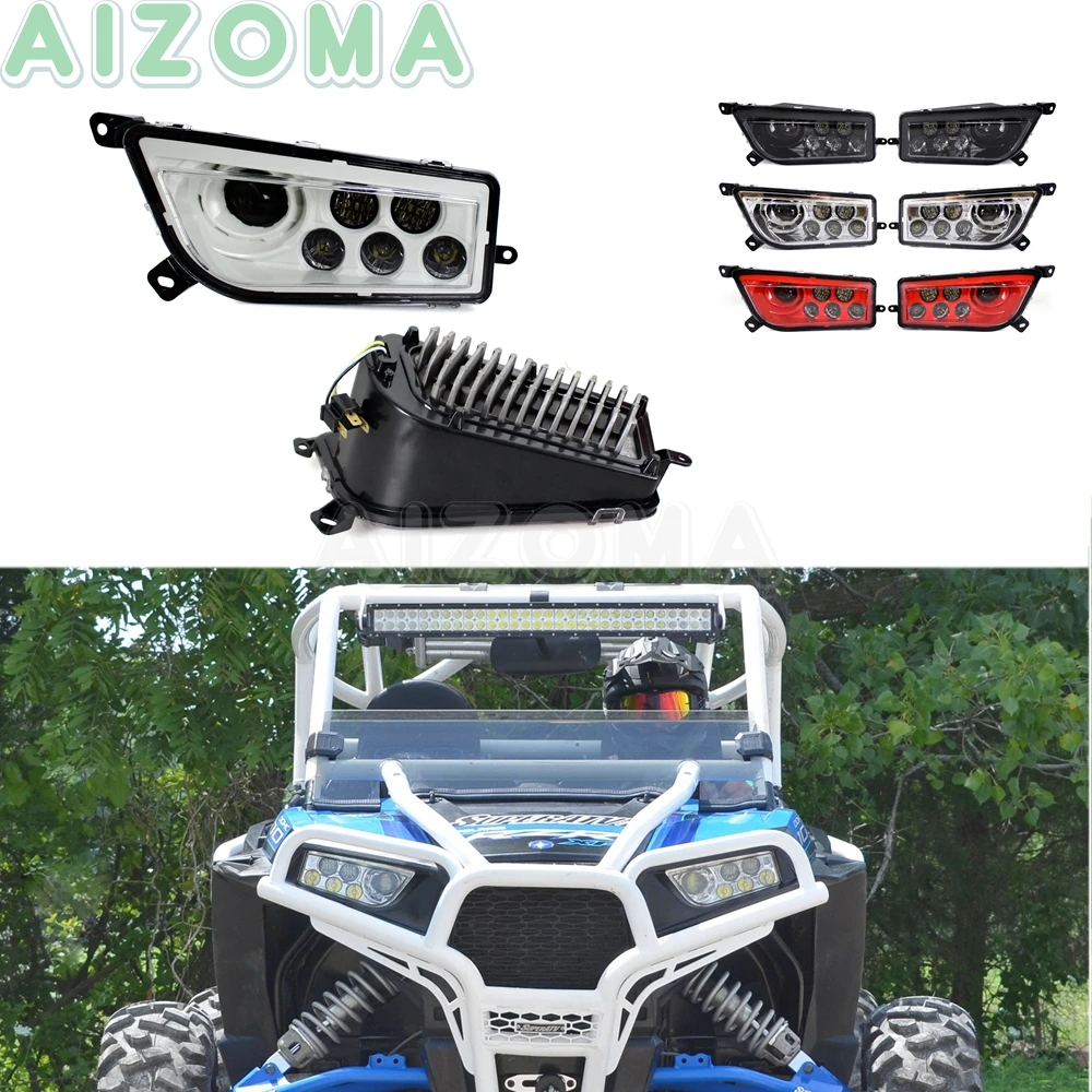 1 Pair UTV Front Headlight LED Projector Head Lamp w/ Harnesses Plug For Polaris RZR 900 & RZR 1000 S & RZR 1000 XP 2015-16 2017
1 Pair UTV Front Headlight LED Projector Head Lamp w/ Harnesses Plug For Polaris RZR 900 & RZR 1000 S & RZR 1000 XP 2015-16 2017