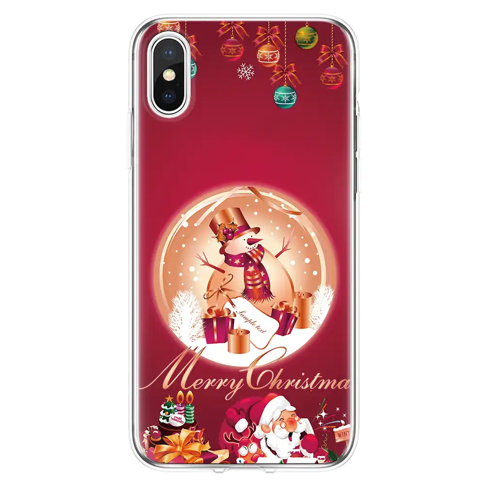 christmas cartoon elk bear snowman case for iphone 11 pro xs max