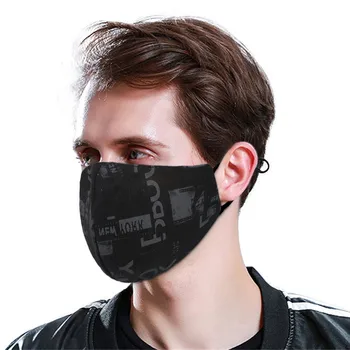 

New Face Mask Reusable Adlult Outdoor Washable Rrint Warm Protection 1Mask Breathable Protection Printing Face Mouth Mask #60