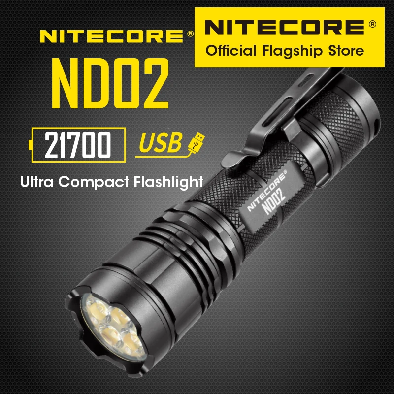 NITECORE ND02 Super Bright Light 2700 Lumens Wide-angle Floodlight Handheld Portable USB Direct Charge Astigmatism Flashlight | Лампы и