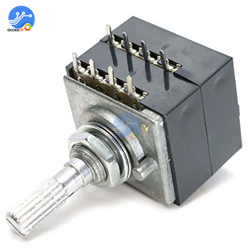 50K 100K ALPS Volume Potentiometer Dual Stereo Volume Control Rotary Switch 8 Pin Sound Control for AMP HIFI Amplifier
50K 100K ALPS Volume Potentiometer Dual Stereo Volume Control Rotary Switch 8 Pin Sound Control for AMP HIFI Amplifier