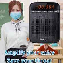 SHIDU Personal Portable Voice Amplifier for Teacher Megaphone AUX Audio Sound Speaker Recording FM Radio with Wired Microphone
SHIDU Personal Portable Voice Amplifier for Teacher Megaphone AUX Audio Sound Speaker Recording FM Radio with Wired Microphone