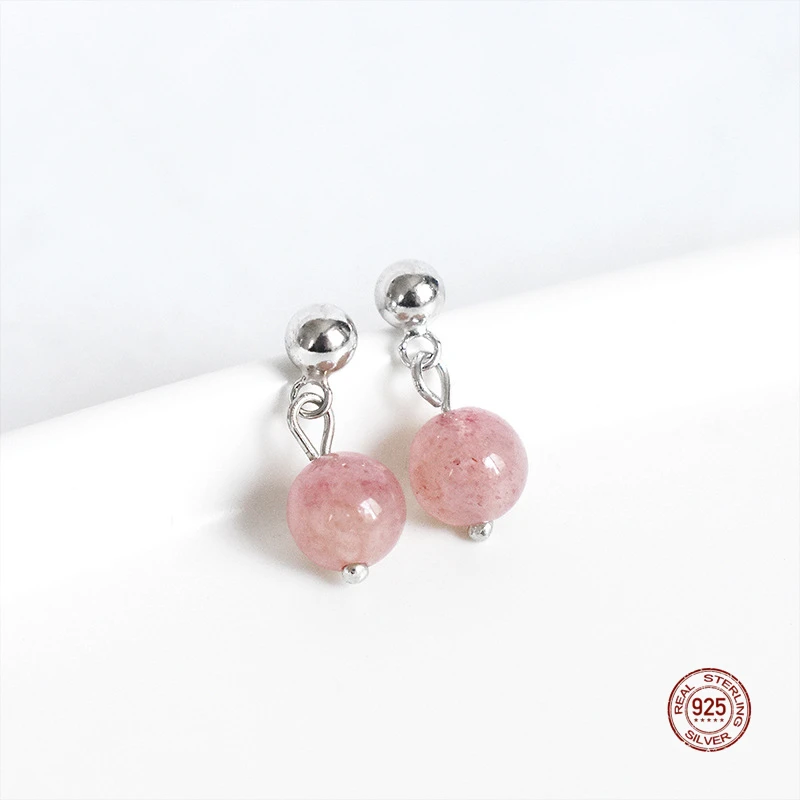 LKO Pink Strawberry Quartz Real 925 Sterling Silver Pendants Stud Earrings For Women Earrings Sweet Fashion Jewelry Accessories
LKO Pink Strawberry Quartz Real 925 Sterling Silver Pendants Stud Earrings For Women Earrings Sweet Fashion Jewelry Accessories