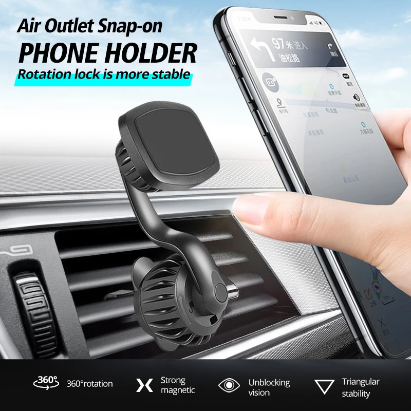 Car Bracket Car Phone Holder With Multifunctional 360 Degree Rotating Air Vent Magnetic Buckle Type Car Phone Holders Stands
Car Bracket Car Phone Holder With Multifunctional 360 Degree Rotating Air Vent Magnetic Buckle Type Car Phone Holders Stands