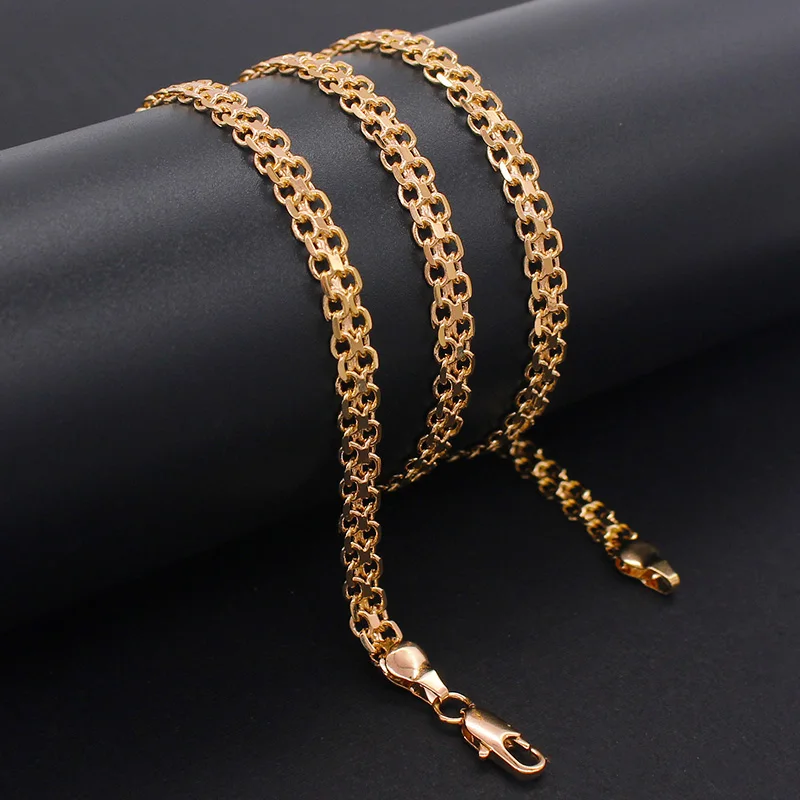 

Цепочки Anietna в стиле хип-хоп для мужчин и женщин, ожерелье длиной 60 см, классическое колье из розового золота 585 пробы, ювелирные изделия, ошейник в вечерние