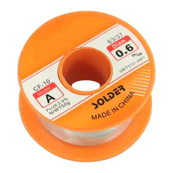 High Quality 63/37 Rosin Core Solder Wire Flux 2% Tin Lead Solder Iron Welding Wire Reel 0.6mm 50g 
High Quality 63/37 Rosin Core Solder Wire Flux 2% Tin Lead Solder Iron Welding Wire Reel 0.6mm 50g