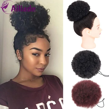 AILIADE Puff Afro Short Curly Wig Ponytail Drawstring Afro Kinky Ponytail Clip in on Synthetic Hair Bun Hair Extensions
AILIADE Puff Afro Short Curly Wig Ponytail Drawstring Afro Kinky Ponytail Clip in on Synthetic Hair Bun Hair Extensions