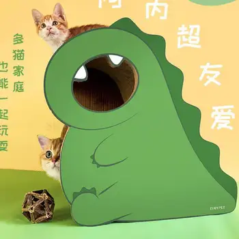 Small dinosaur cat scratch board vertical corrugated cat nest claw grinder cat claw board cat toy large 
Small dinosaur cat scratch board vertical corrugated cat nest claw grinder cat claw board cat toy large