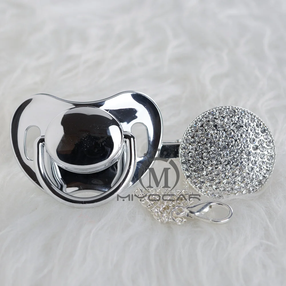 BLING BLING all silver gold pacifier and pacifier clip unique design baby SGS certificate safe and unique A9
BLING BLING all silver gold pacifier and pacifier clip unique design baby SGS certificate safe and unique A9