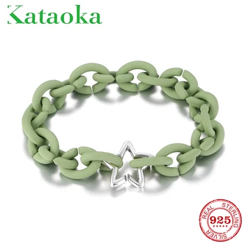Summer Selection Pale Green Silver 925 Hollow Star Bead Chain Bracelets Fashion Hard Rubber DIY Bracelet For Women Men Jewellery
Summer Selection Pale Green Silver 925 Hollow Star Bead Chain Bracelets Fashion Hard Rubber DIY Bracelet For Women Men Jewellery
