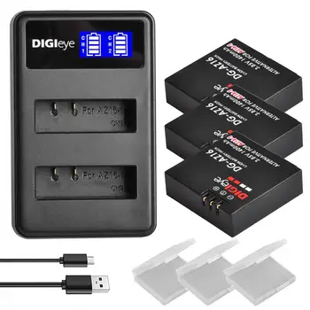 3Pcs AZ16-1 Batteries + LCD USB Dual Charger for Xiaomi Yi 4K / Yi 4K+ / Yi Lite / YI 360 VR Action Camera
3Pcs AZ16-1 Batteries + LCD USB Dual Charger for Xiaomi Yi 4K / Yi 4K+ / Yi Lite / YI 360 VR Action Camera