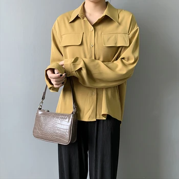 2020 Summer New Arrive Women Casual Shirt Office Lady Full Regular Sleeve Solid Loose Turn-down Collar Korean Top
2020 Summer New Arrive Women Casual Shirt Office Lady Full Regular Sleeve Solid Loose Turn-down Collar Korean Top